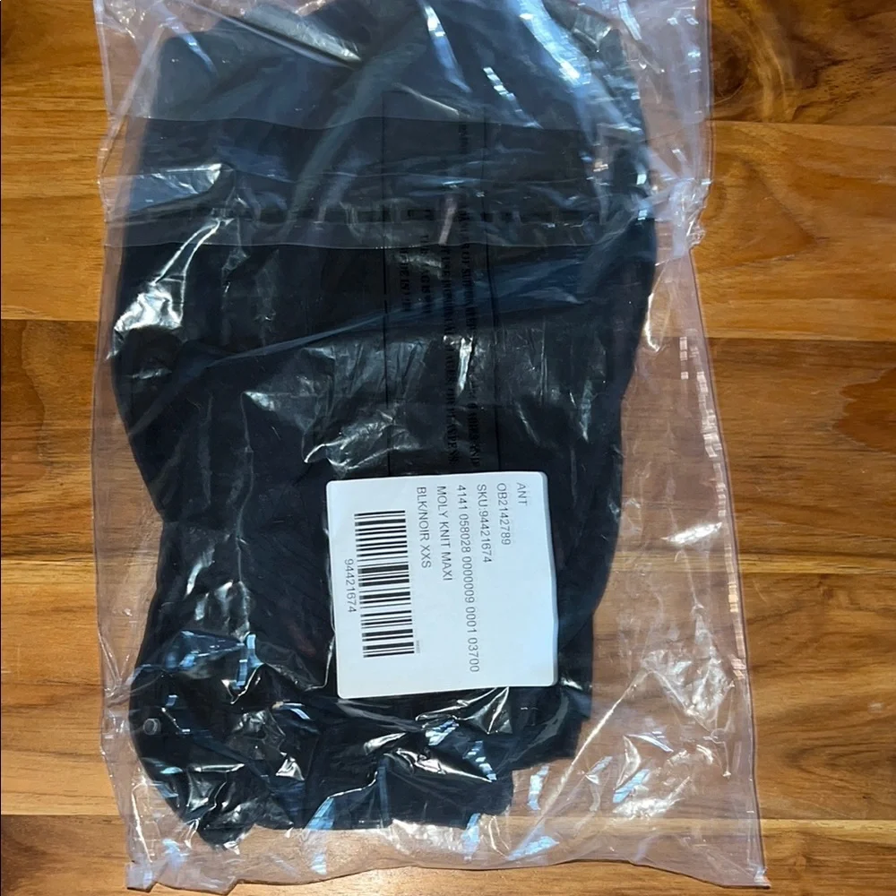 Anthropologie Knit Slip Dress Elegant Black Maxi Dress NWT XXS - Picture 5 of 5